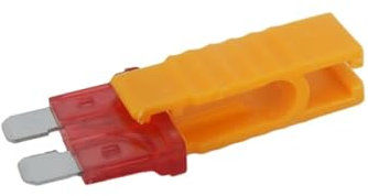 Mini-Sicherungshalter für Auto, mittlere und kleine 12 V, zusätzlicher Hahn-Adapter mit 10 A Standard Micro Mini ATM-Flachsicherung, 1 Stück (gelber Clip, 5 A)