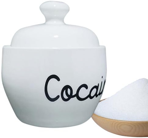 kivrimlarv Sucrier en céramique, distributeur de sucre avec couvercle, boîte à sucre couverte, 9,5 x 9 cm, sucrier moderne, récipient à assaisonnement en céramique, salière et sucrier, sucrier pour le