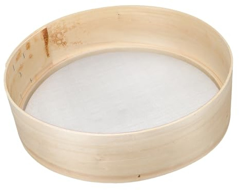 DECHOUS Backmehlsieb Holz 60 Mesh Multifunktionales Sieb zum Filtern von Puderzucker und Mehl für Zuhause und Professionelle Küche