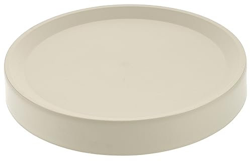 TOGEVAL Support pour Plantes à roulettes avec Bac à Eau Intégré, Base De Rouleau 21,5 Cm Gris Blanc, Pratique pour Intérieur Et Extérieur, Facile à Déplacer Et Nettoyer