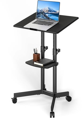 5Rcom Mobiler Stehpult Rednerpulte Laptops Tisch 60x40 cm