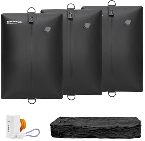 EULANT Wasserdicht Vakuumbeutel für Reisen mit Pumpe, Wiederverwendbare Kompressionsbeutel für Koffer/Gepäck/Rucksack, Vakuumversiegelungsbeutel mit IPX8 Luftdichtem Reißverschluss, Schwarz*3