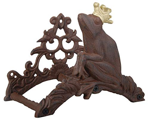 Esschert Schlauchhalter Frosch + Krone rost