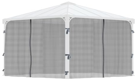 Palram Canopia Palermo 3000, 3600 Mosquito net Gartenpavillon Zubehör, grau, 1 x 360 x 217 cm