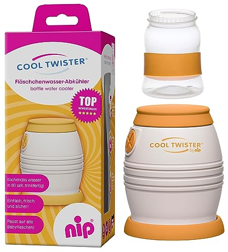 nip Fläschchenwasser-Abkühler Cool Twister: Kühlt kochendes Wasser exakt auf 40, 50, 60 oder 70° ab, BPA-Frei, ab 0 Jahren