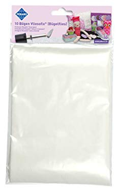 Pebaro 0219-1 10 Bögen Vliesofix (Bügelflies) DIN A5, doppelseitiges Klebepapier, Aufbügeln von Flicken mit Mini-Bügeleisen, Applikationen auf Stoff, Handarbeiten, Näharbeiten, Kreativ Set