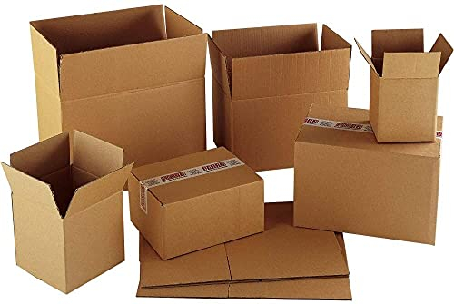 BBP Express Cardboard Packing Boxes For Moving Shipping Storage Removal Box (50x40x40cm - 80L X Large Box, 5 x Boxes)