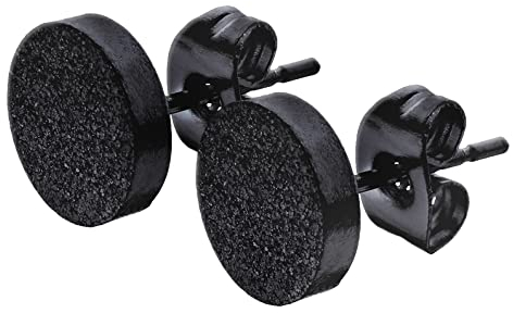 SMYKKO® OKOLI KARKEA - Fake Plug Ohrstecker | Edelstahl mit gebürsteter Oberfläche | 7 mm | Nickelfrei, wasserfest | Modische Ohrringe für Damen, Herren & Teenager | rund | Tunnel