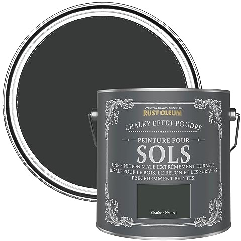 Rust-Oleum Black Scratch Proof Floor Paint in Matt Finish - Natural Charcoal (BLACK) 2.5L