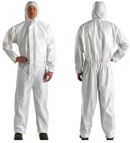 1PEZZO TUTA MONOUSO DPI CAT.III TIPO 5/6 CE-0624 TAGLIA.XL BIANCA