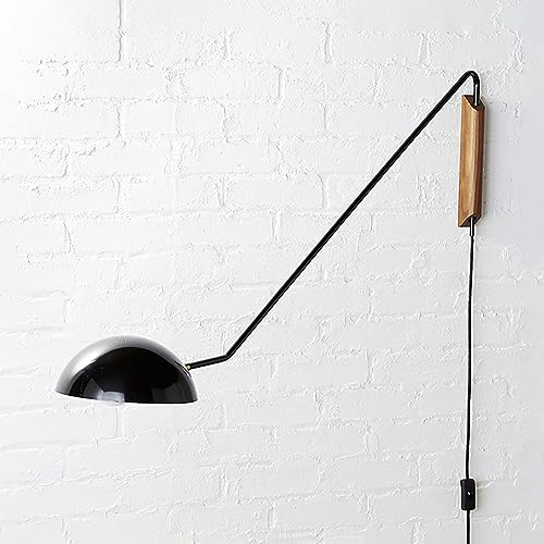 WYQSX Innen Wandlamp Mit Schalter Verstellbar Metall Schwenkarm Wandleuchte Industriell Langen Arm Wandlamp, Leselampe Wandmontage Schlafzimmer Nachttischlampe E27 Wandleuchtung für Wohnzimmer Büro