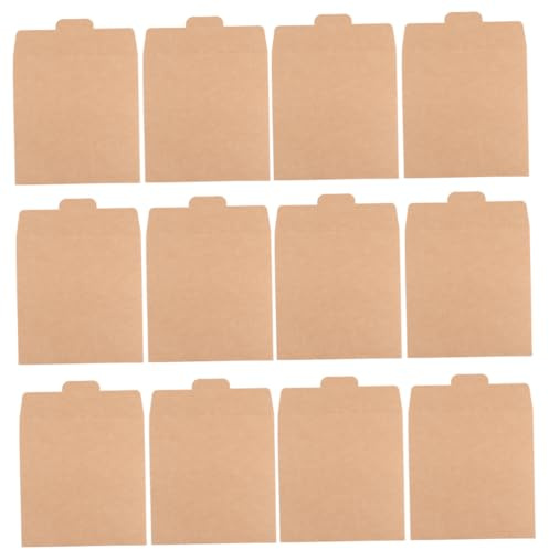 NUOBESTY 30 Pcs Pochettes de CD en Kraft Enveloppes en Papier Kraft pour Rangement de Disques DVD et CD