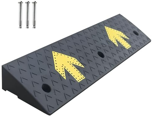 Bordsteinrampe, Hochbelastbare Bordsteinrampen aus Gummi Und Kunststoff, Autorampen for Auffahrt, Laderampe, Gehweg, Auto, LKW, Roller, Fahrrad, Motorrad