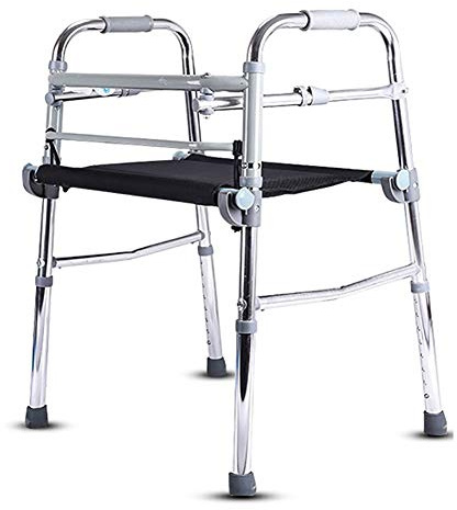 Klappbarer Rollator, Rollator, Gehhilfen für Senioren, faltbarer Gehwagen mit Sitz, tragbarer, leichter Stand-Up-Gehwagen für große Erwachsene, verdickter Aluminiumrahmen