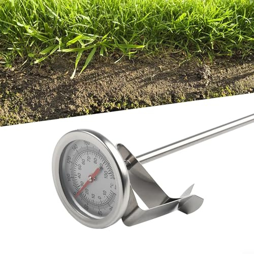 Thermomètre à compost en acier inoxydable de 20 à 50 cm, pour mesurer la température de 0 ℃ ~ 120 ℃