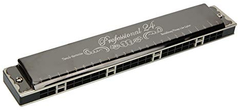 Musical Instrument Harmonica, Harmonica Professional Mouthorgan Diatonic Harp Bronze Tone Spring Hole Polyphonic for Musical Instrument Learning (F Key #11)