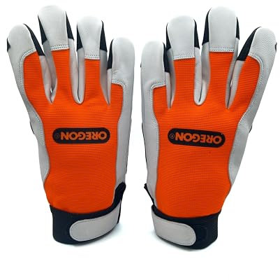 Oregon Technical Working Gloves – Protective Safety Gloves for Forestry, Gardening & Outdoor Work, Cut and Abrasion-Resistant with PU-Coated Reinforced Palm and Fingertips, CE-Certified – Size Medium