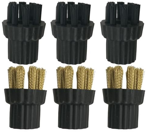 MEXWLOP 6 pezzi di ricambio for testina in ottone e nylon for pulitore a vapore, parti di ricambio for pulitore a vapore X500, componenti in ottone for testina Parti di ricambio per pulitori a vapore