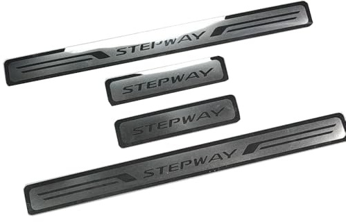 4 Stück Edelstahl Einstiegsleisten Schutz für Dacia Sandero Stepway 3 2020-2025, Auto Willkommenspedal Türschweller Kratzschutz Car Styling Zubehör,Silver