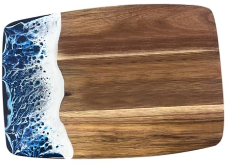 GALPADA Elegant Resin Cutting Boards for Kitchen Chopping Boards for Countertop Handmade Butchers Block