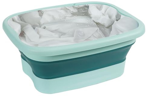 Foot Soaking Bath Basin - Foot Bath Soak Tub with Massaging Rollers - Stress Foot Spa, Foldable Bucket, Feet Soaking Tub Bucket Suitable for Swimming Pool Entrance, Household Foot Washing