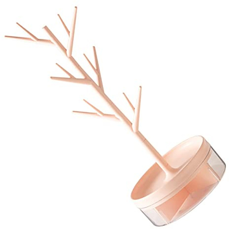 Schmuckbaumständer Organizer aus Kunststoff, Rosa für Schmuck und Armbänder | Zarter Schmuckhalter für Bett, Schützt vor Schäden, Zeigt Ordnung und Macht Accessoires Griffbereit