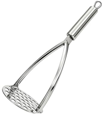 Presse-purée en acier inoxydable pour faire efficacement de la purée de pommes de terre, écraseur de pommes de terre robuste avec poignées robustes durables, pain à la banane, salade d'œufs, légumes