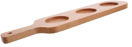 Hohopeti Bandeja de Madera para Copas con Ergonómica Soporte para Vasos de para Bares Ktv y Hoteles Bandeja para Degustación de Cerveza Artesanal y Vino