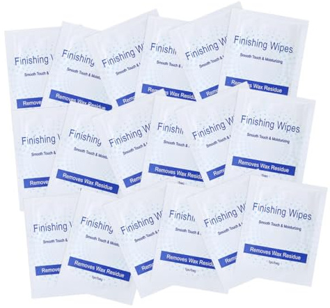 Beaupretty 20 Pièces Lingettes à Huile pour Cire Nettoyage Après Épilation Lingettes Pratiques pour Femmes de Finition Fournitures de Salon