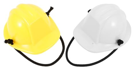 Alipis 2 Stück Kleiner Reptilienhelm aus Kunststoff Leichter Kleiner Krabbel Haustierhut in Gelb und Weiß Stylisches und Dekoratives Accessoire zum Verkleiden Ihrer Echse oder Schlange