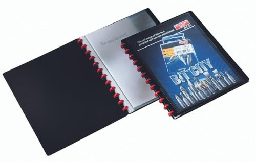 Durable Duralook Easy Plus Sichtbuch (A4, mit 20 Hüllen) schwarz, 242701