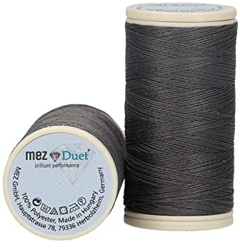 MEZ Duet Stärke 100 4645100-07021 grau Nähgarn, 100 % Polyester, 100m