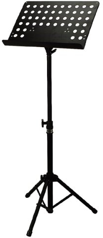 Orchesterpult in schwarz, robuste Metallausführung