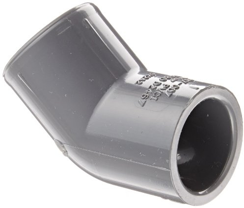 Spears 817 Series PVC Pipe Fitting, 45 Degree Elbow, Schedule 80, 3/4 Socket