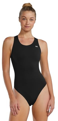 TYR Women's Durafast Elite Maxfit Swimsuit, Chlorine Proof, UV Protection one Piece Swimwear Black