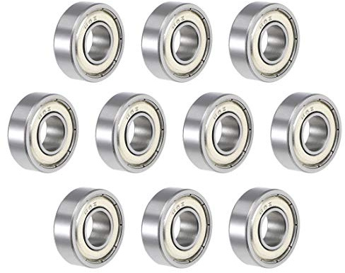 uxcell R6ZZ Deep Groove Ball Bearing 3/8x7/8x9/32 Double Shielded ABEC-5 Bearings 10-Pack