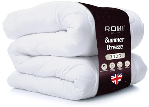 Rohi Microfibre Double Duvet 3 Tog - Soft, Breathable, Anti-Allergy Summer Quilt - 200cm x 200cm (79 x 79)