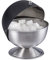 Relaxdays Zuckerdose, Edelstahl, Zuckerkugel mit Deckel, für Würfelzucker & Bonbons, HxD: 15,5 x 14 cm, schwarz/silber