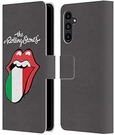 Head Case Designs Officially Licensed The Rolling Stones Italy International Licks 1 Leather Wallet Case Compatible with Samsung Galaxy A13 5G (2021)