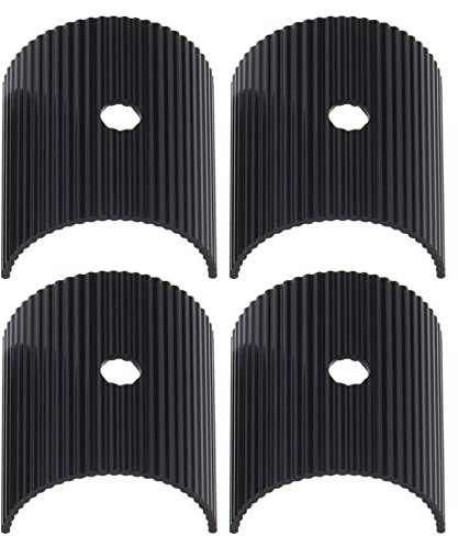 OTOTEC 2 Stk. Fahrradlenker-Shim, Fahrradlenker-Umbaublech, Abstandshalter, Adapter, Reduzierer, Fahrradkomponenten, Aluminiumlegierung, 31,8 mm bis 35 mm, Schwarz