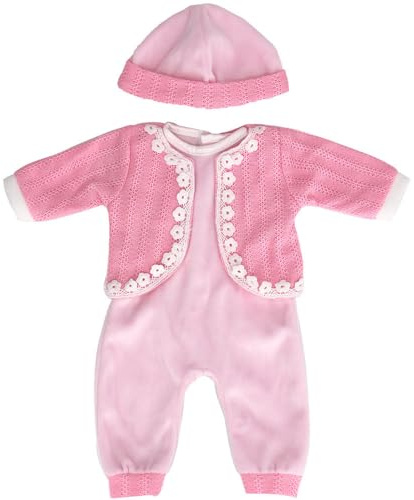 NIXNUT Puppenkleidung, Kleid, Winter-Overall, Outfit, Bodysuit mit Mantel und Mütze für 18-Zoll-American Girl-Puppe
