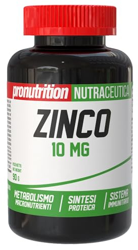 Pronutrition Zinco Gluconato – Supporto a Metabolismo, Sintesi Proteica e Sistema Immunitario – 100 Compresse