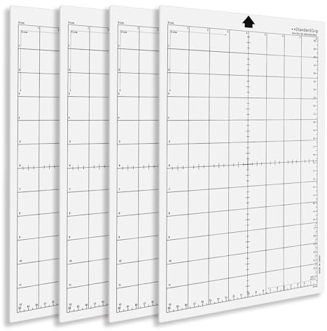 Forhandy Plottermatte, 4 Stück, rutschfeste und langlebige Silhouette Porträt mit Messetraster