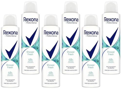 6x Rexona Motionsense Deospray Shower fresh Anti-Transpirant 48h, 150ml (6er Pack)