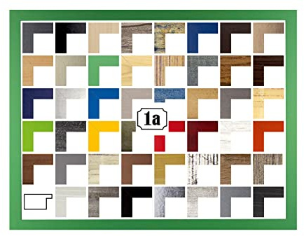 Multicolore Bilderrahmen Posterrahmen Puzzlerahmen 50x70 cm Grün Froschgrün 70x50 cm mit weisser Rückwand und klarem Acrylglas