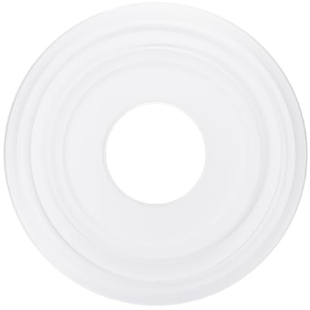PATIKIL Médaillon de Plafond, 31 x 10 cm PU Rosace Décorative pour Plafonnier Chandelier Rosace Moulée pour Couvrir les Luminaires de Plafond, Blanc