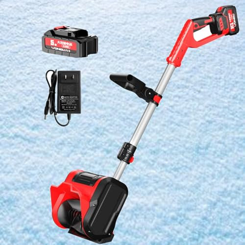 Pala Quitanieves Eléctrica, Pala Quitanieves de 11,8 Pulgadas para Caminos de Entrada, Soplador de Nieve Manual con Motor Potente e Interruptor de Doble Seguridad,brushlessmotor-1 * 3000mah