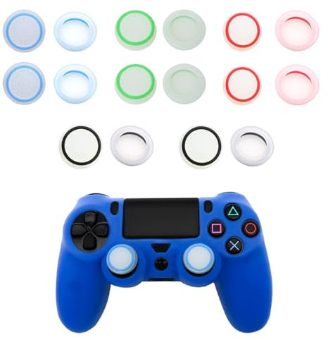 LYQNIHOB 16PCS Capuchon Joystick, Capuchons de Joystick pour PS5/PS4/PS3, Capuchons de Manette de Jeu, Grip Caps Joystick Thumbstick, Capuchons Manette Pouce Protection Silicone, Capuchons de Pouce