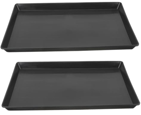 BESPORTBLE 2 Stück-Pack Bodenwanne aus Kunststoff für Kaninchen und Kleintierkäfige Schwarze Multifunktionale Ablageplatte für Haustierkäfig mit Besserer Passform