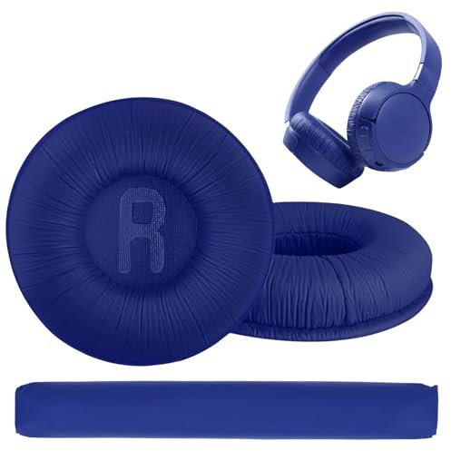 1 Pair Replacement Ear Pads and 1 Headband for JBL Tune600, T500BT, T450, T450BT, JR300BT Wireless Headphones, (Not suitable for tune 600 Btnc) Wrinkle Leather, Soft Sponge Headphone Replacement Pads